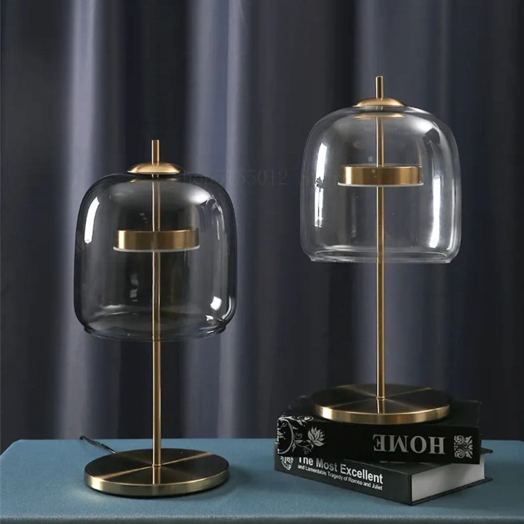 LED table lamp in modern glass