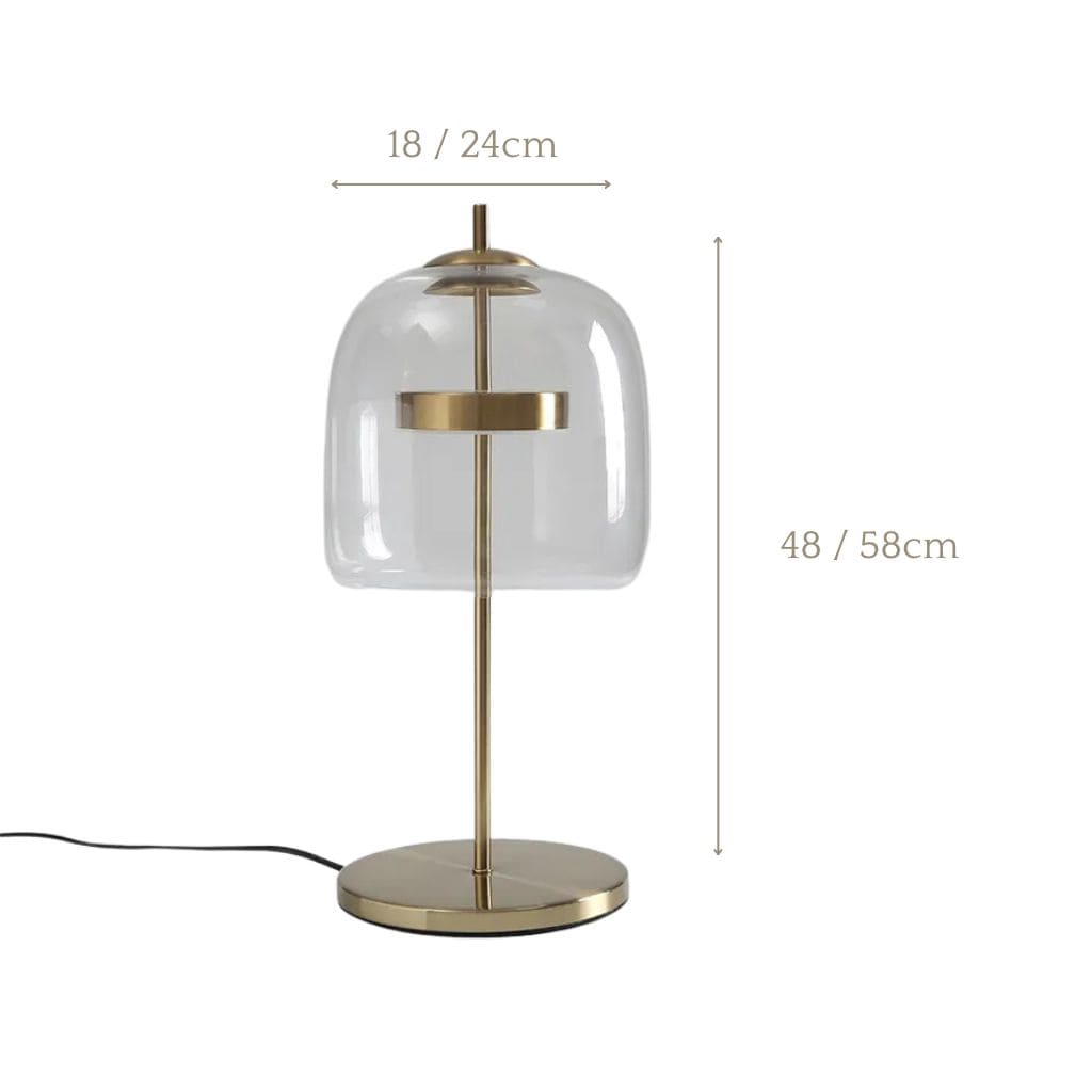 LED table lamp in modern glass