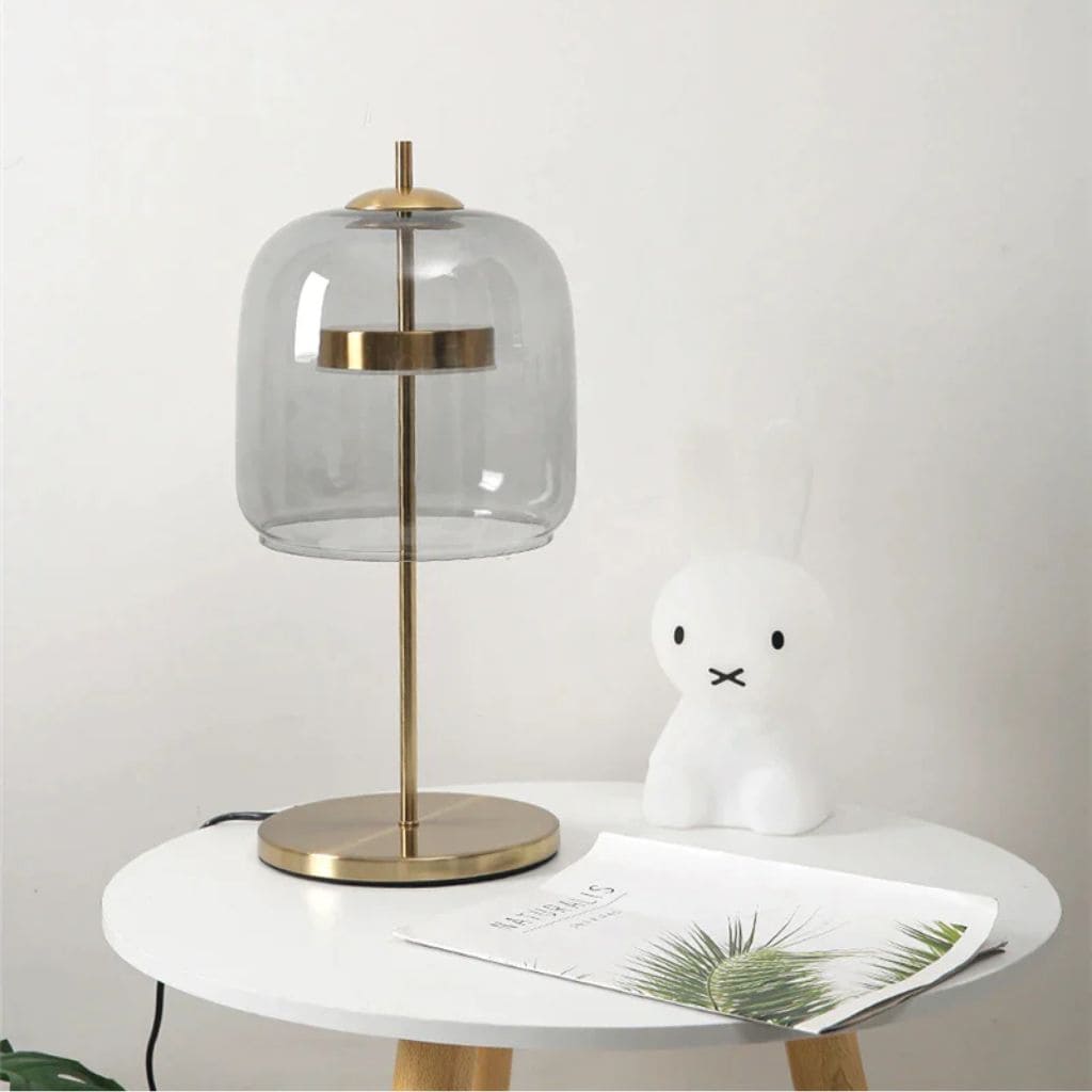 LED table lamp in modern glass