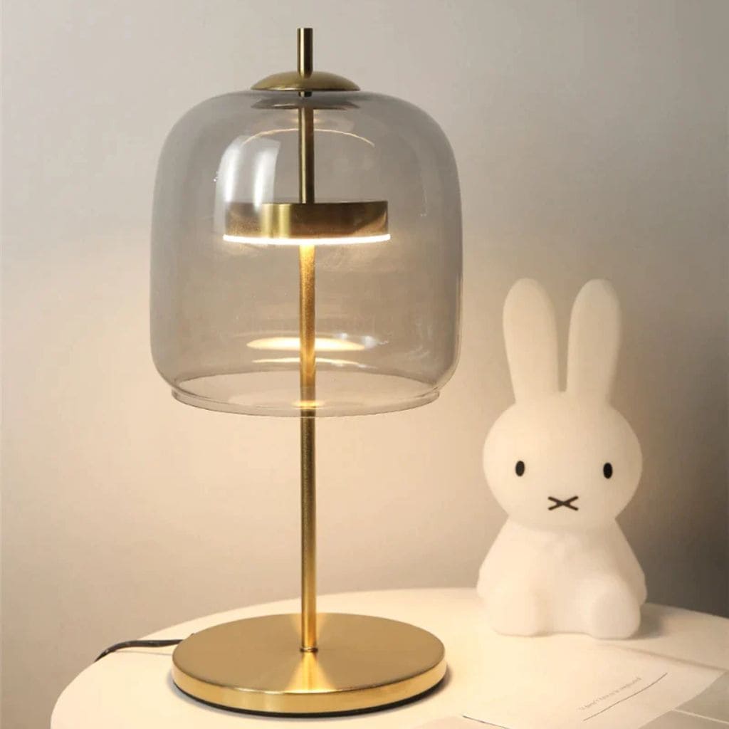 LED table lamp in modern glass