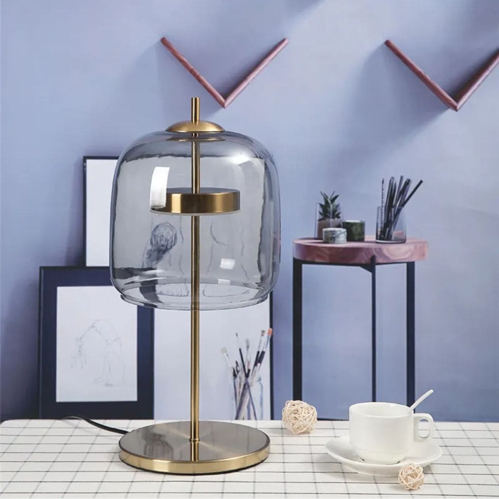 LED table lamp in modern glass