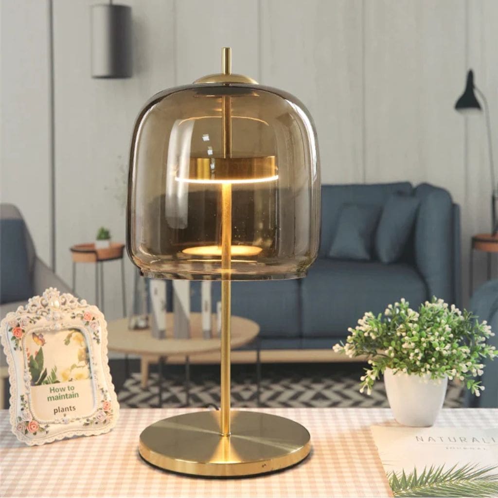 LED table lamp in modern glass