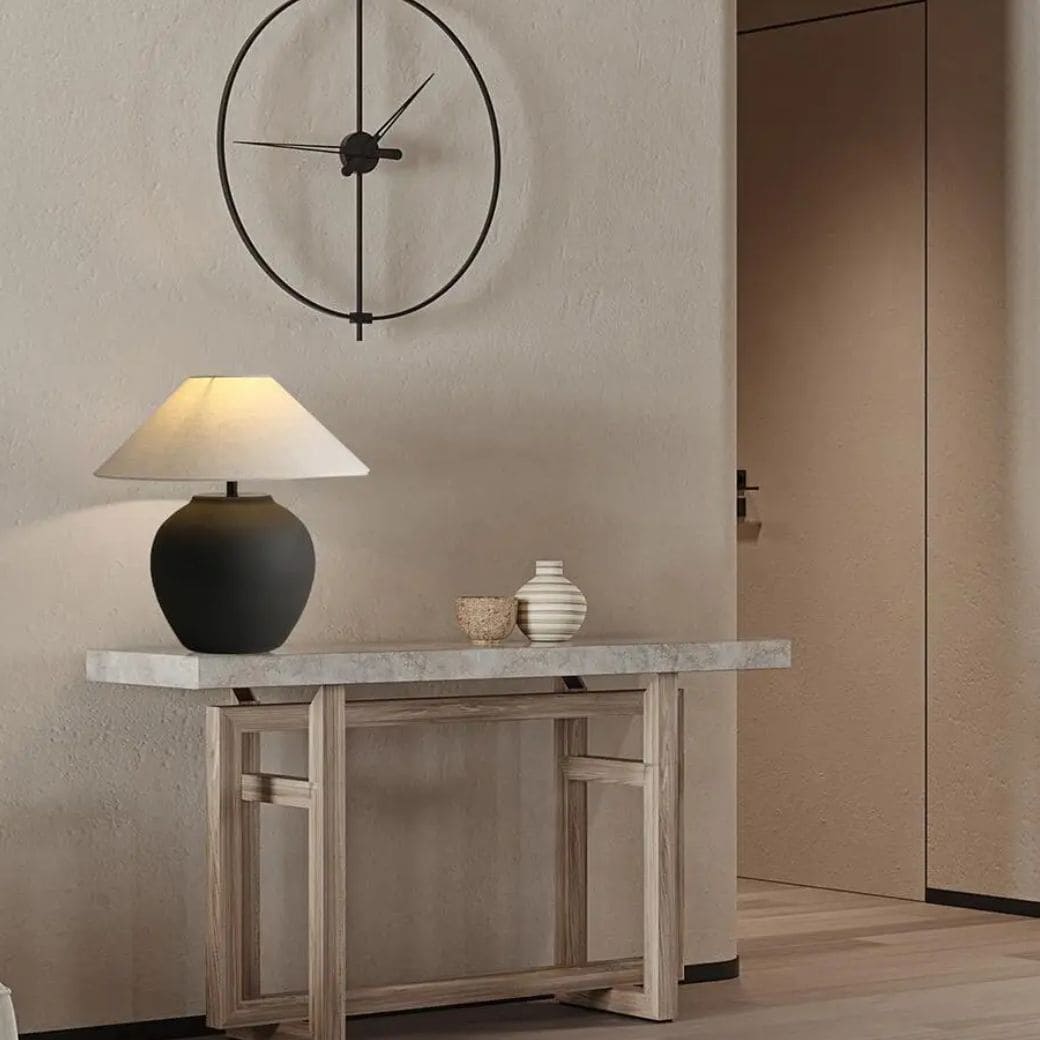 Wabi-Sabi table lamp in ceramic