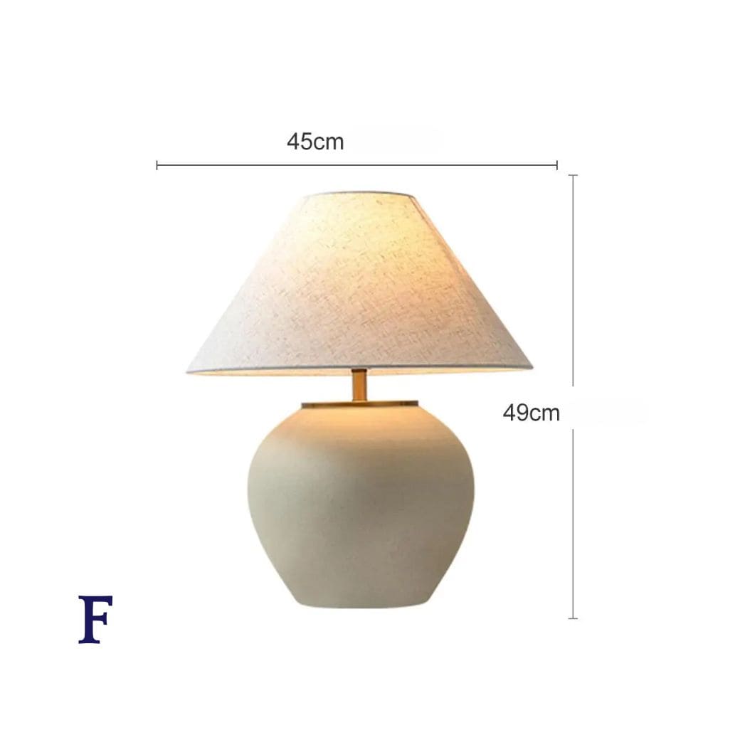Wabi-Sabi table lamp in ceramic