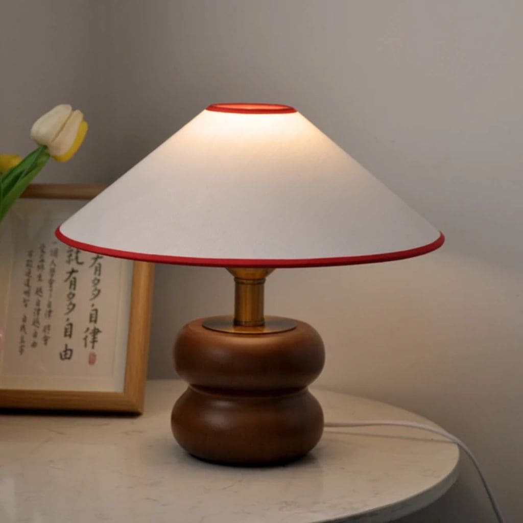 American solid wood table lamp