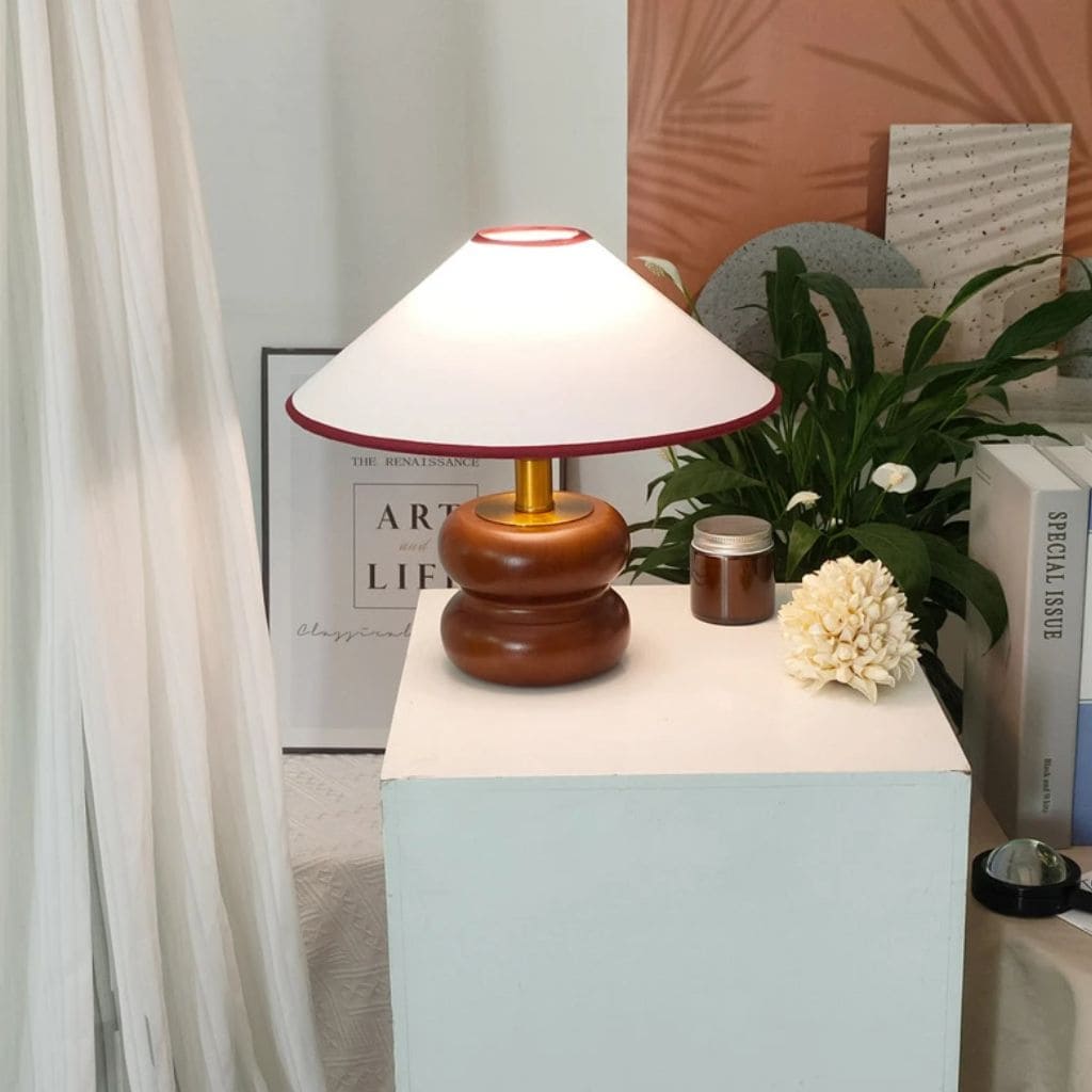 American solid wood table lamp