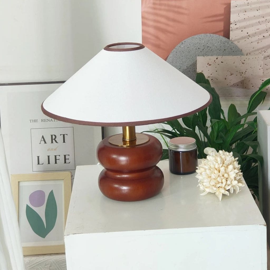 American solid wood table lamp