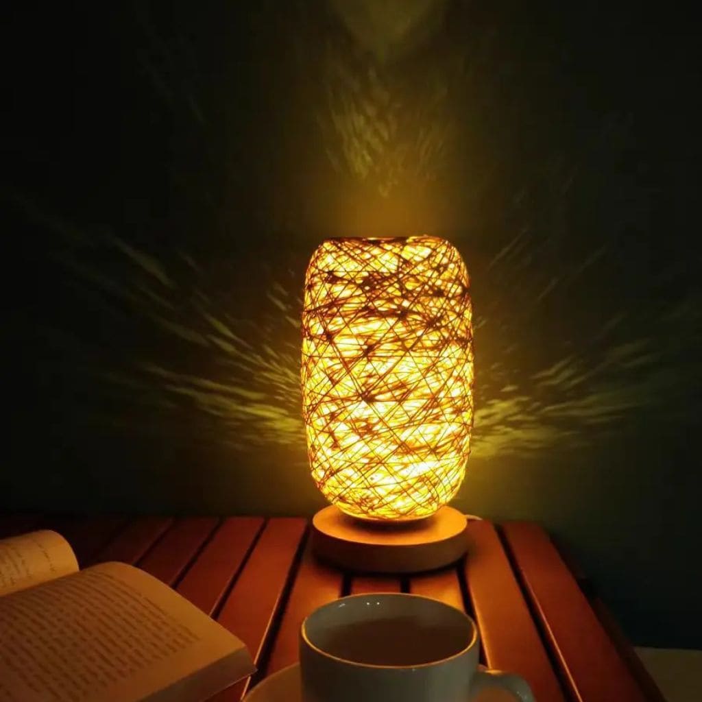 Nordic wooden table lamp