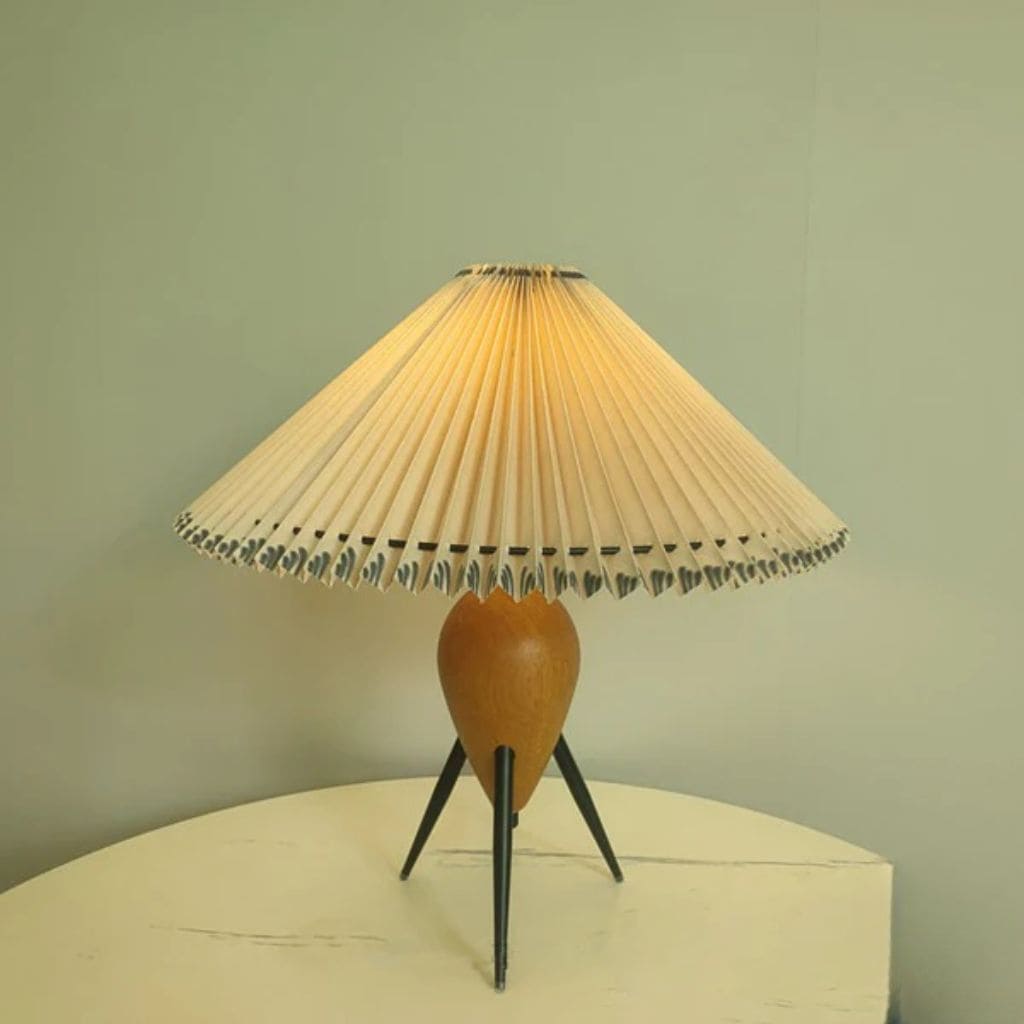 Retro wooden table lamp