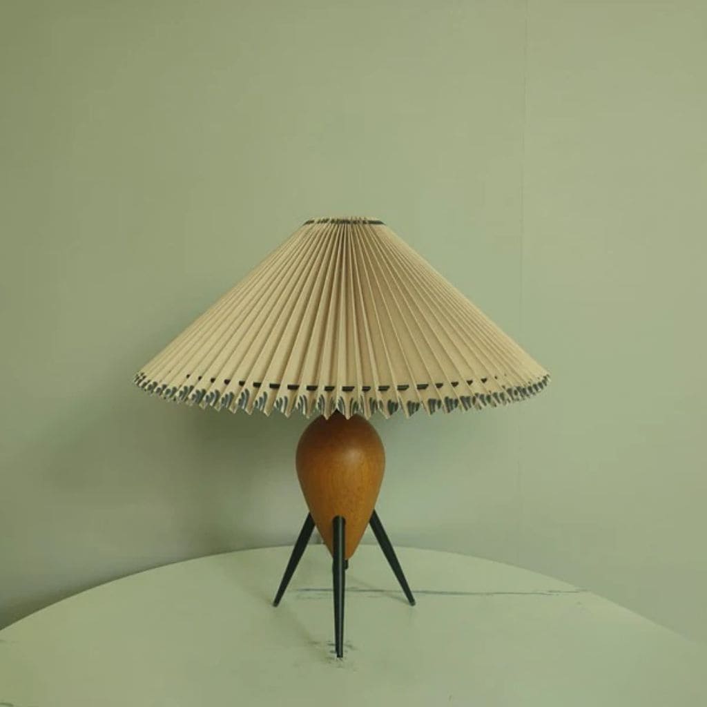 Retro wooden table lamp