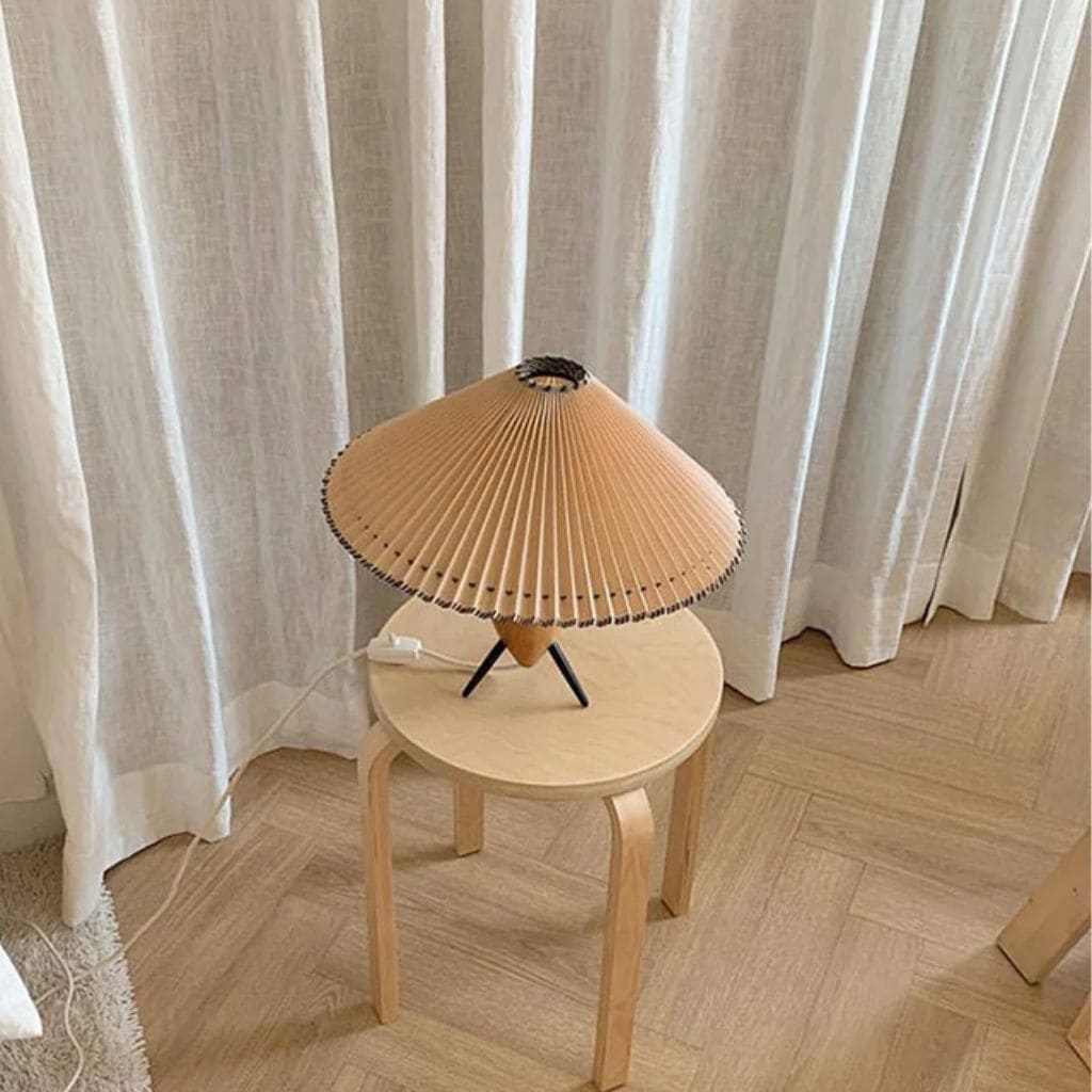 Retro wooden table lamp