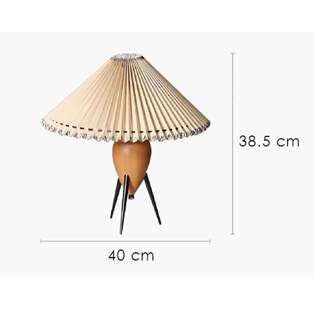 Retro wooden table lamp