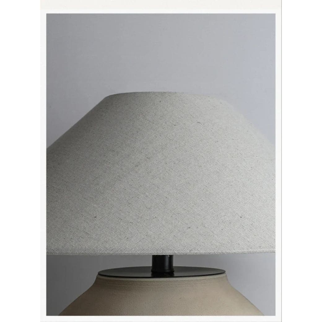 Nordic ceramic table lamp with fabric lampshade