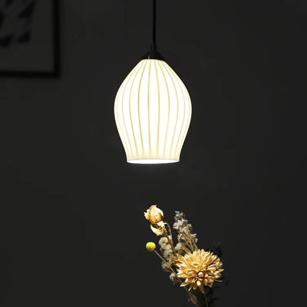LED ceramic LED luminaire suspension with a post-modern northern design