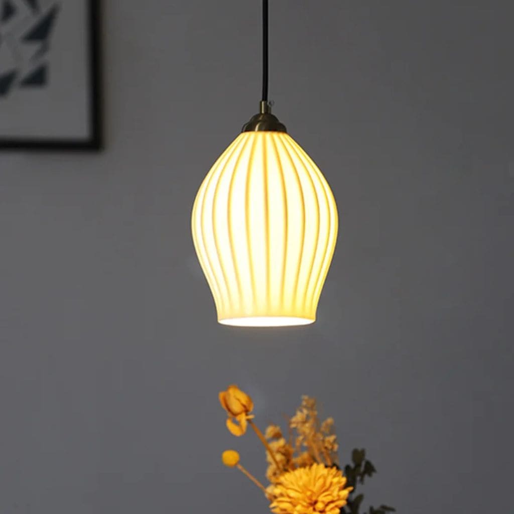 LED ceramic LED luminaire suspension with a post-modern northern design