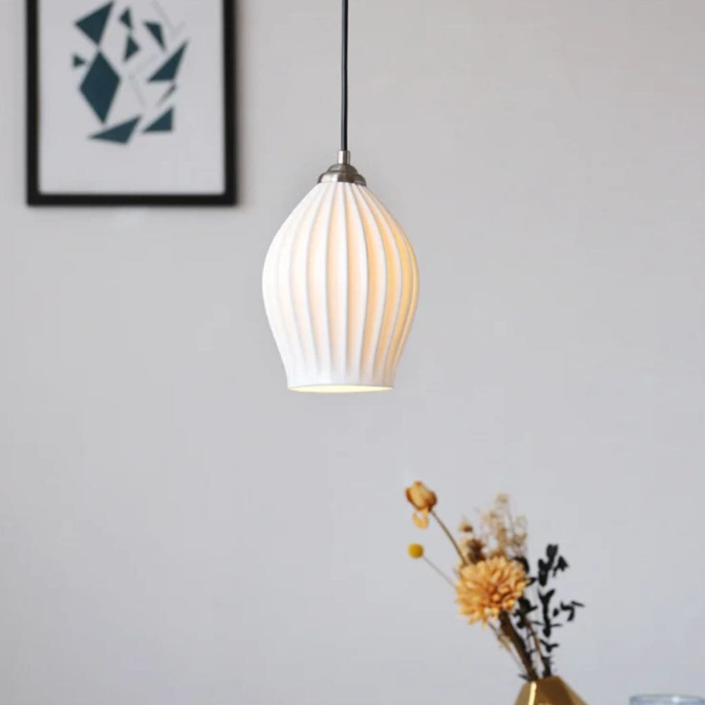 LED ceramic LED luminaire suspension with a post-modern northern design
