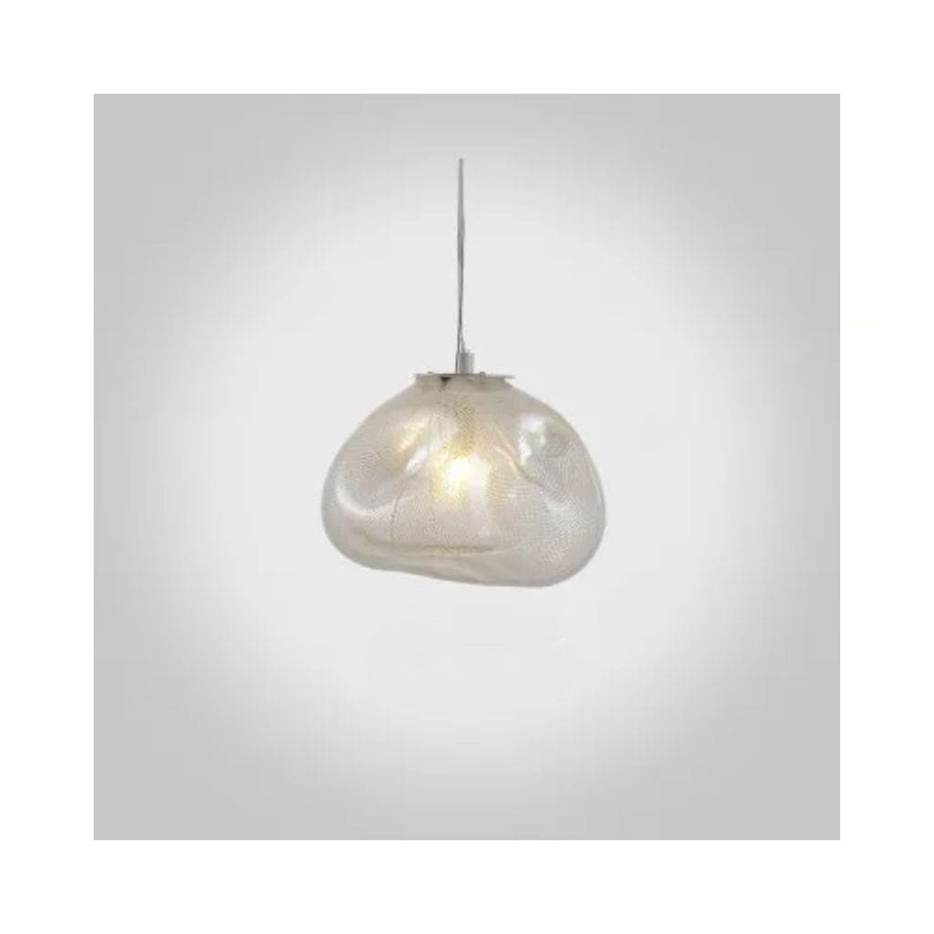Suspended luminaire in blown glass