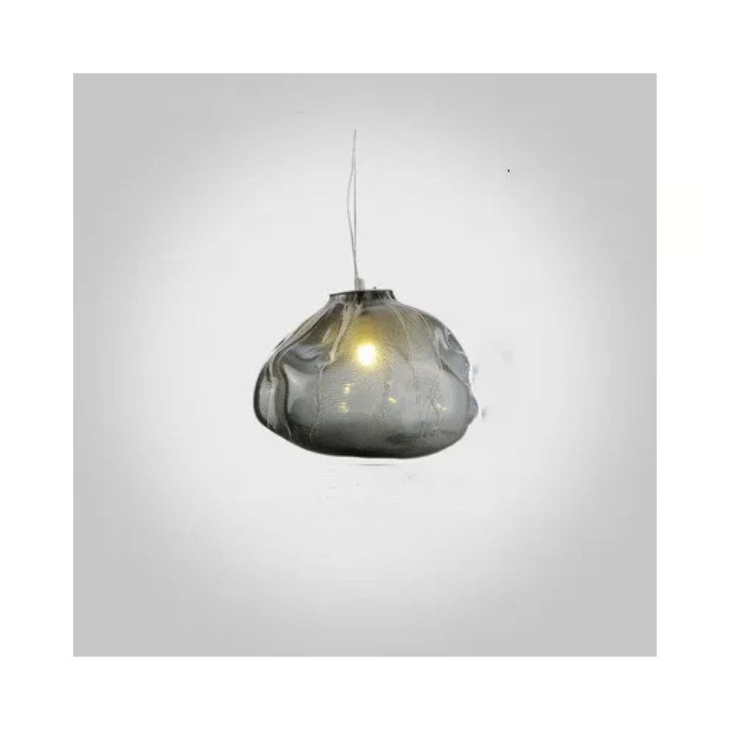 Suspended luminaire in blown glass