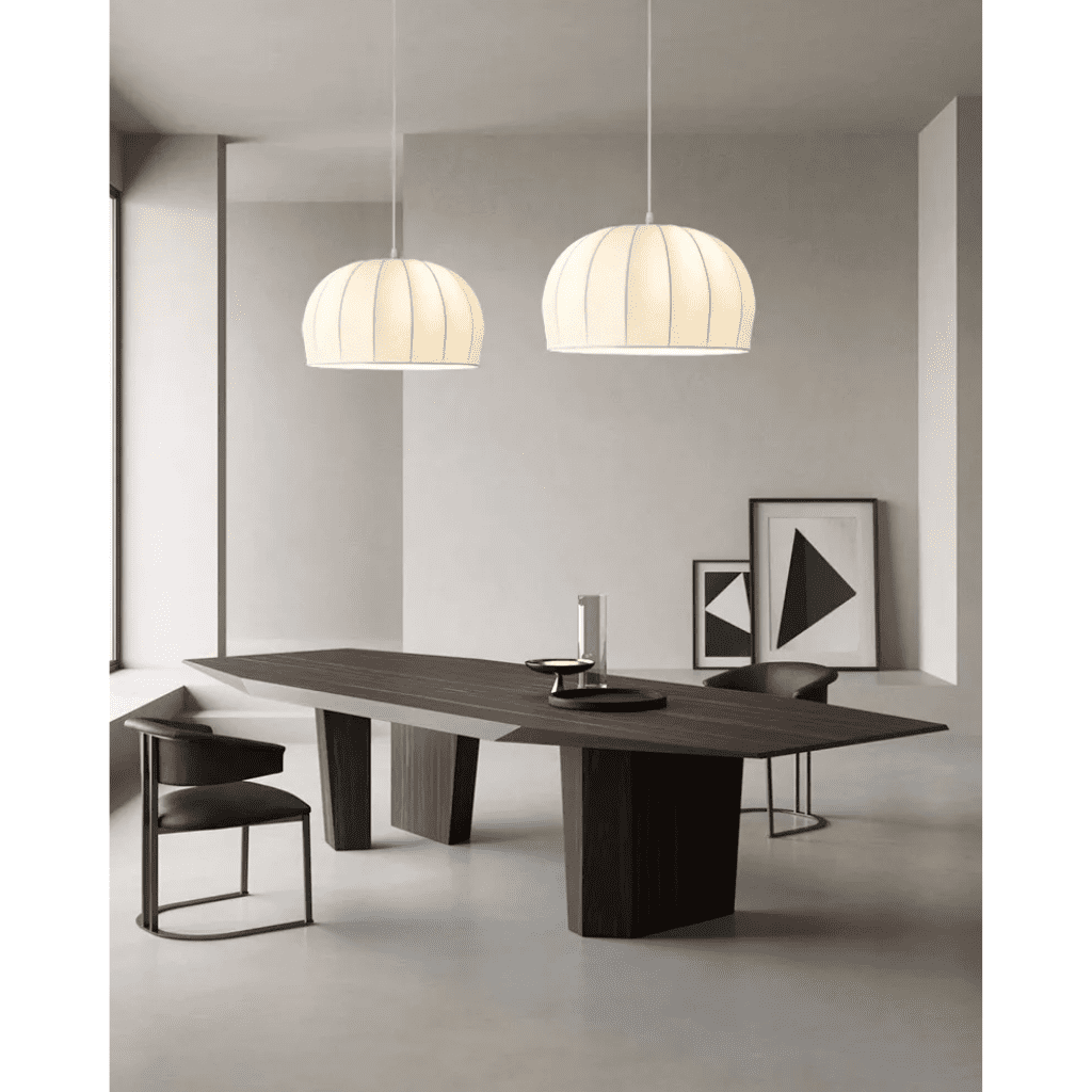 Lighting hanging in Italian silk New Wabi Sabi