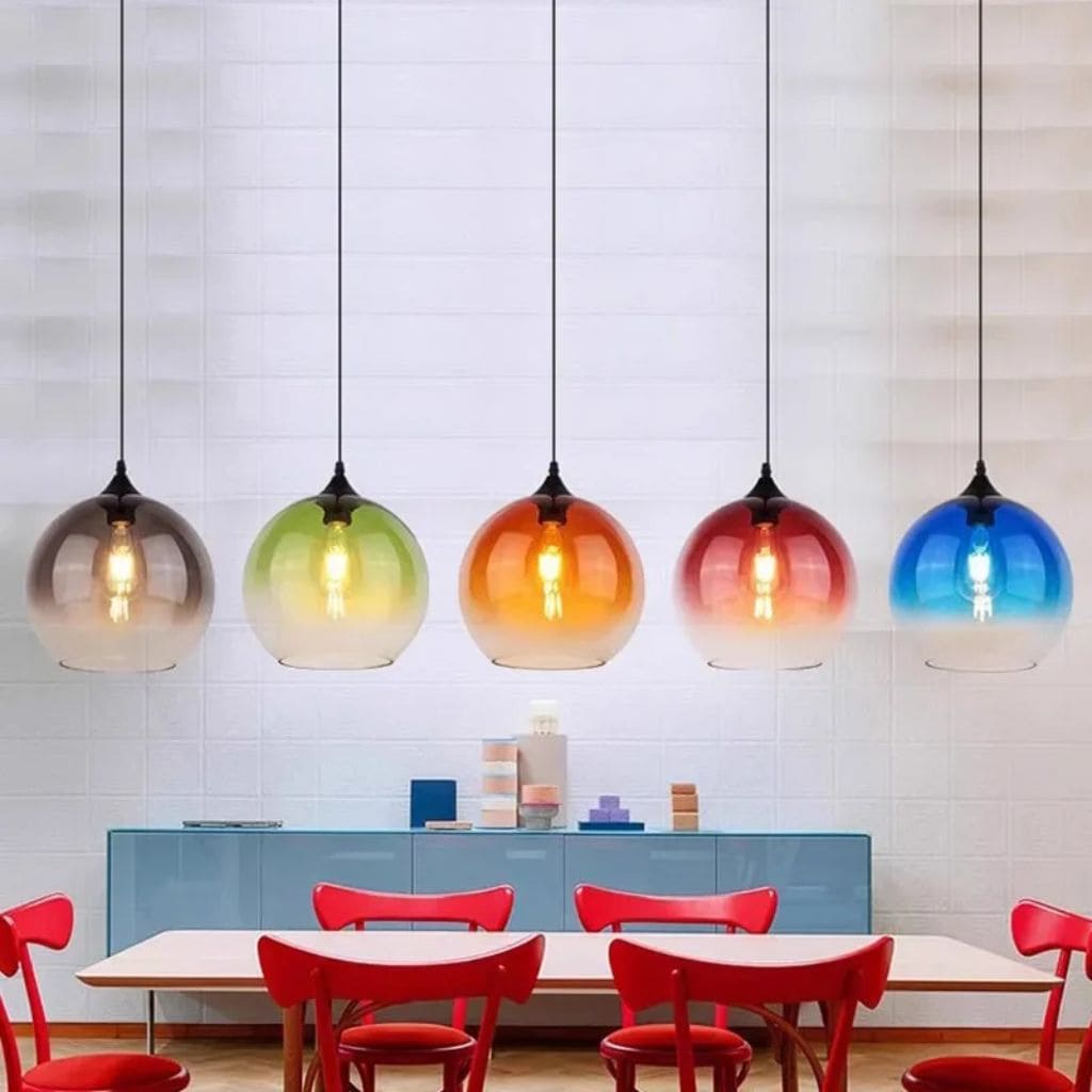 Modern glass hanging lights