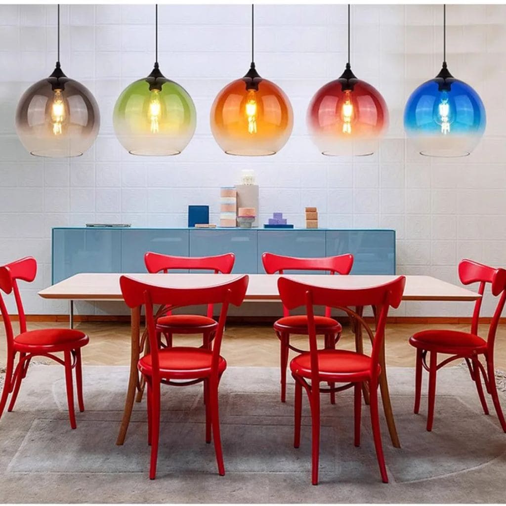 Modern glass hanging lights