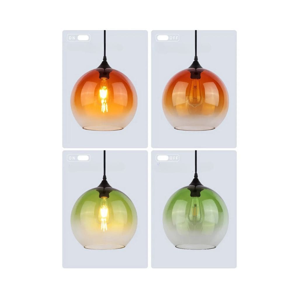 Modern glass hanging lights