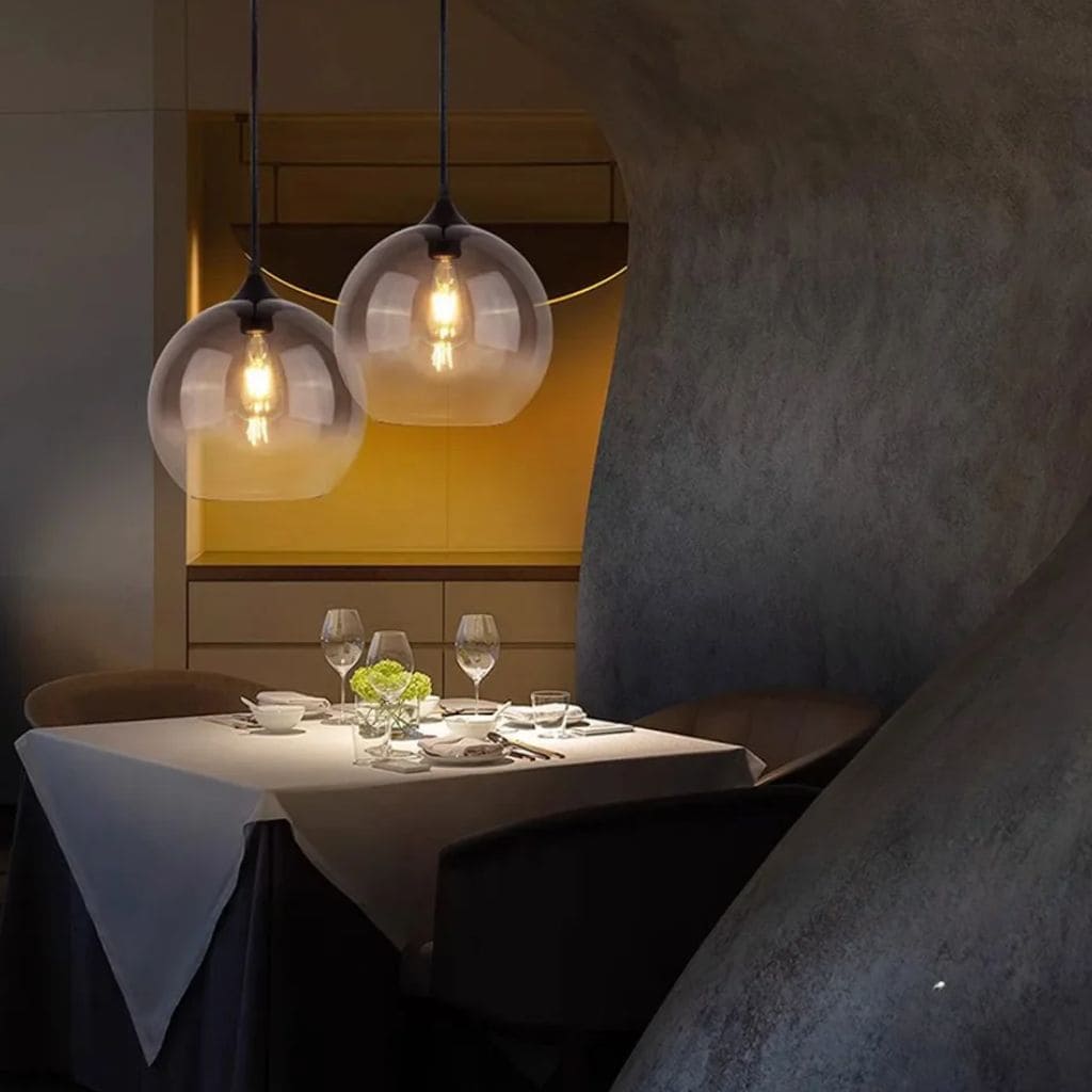 Modern glass hanging lights