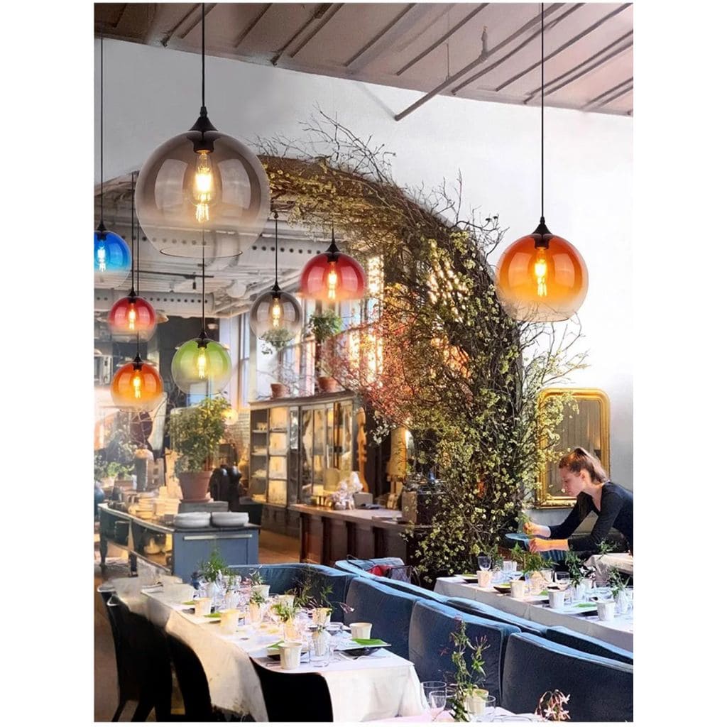 Modern glass hanging lights