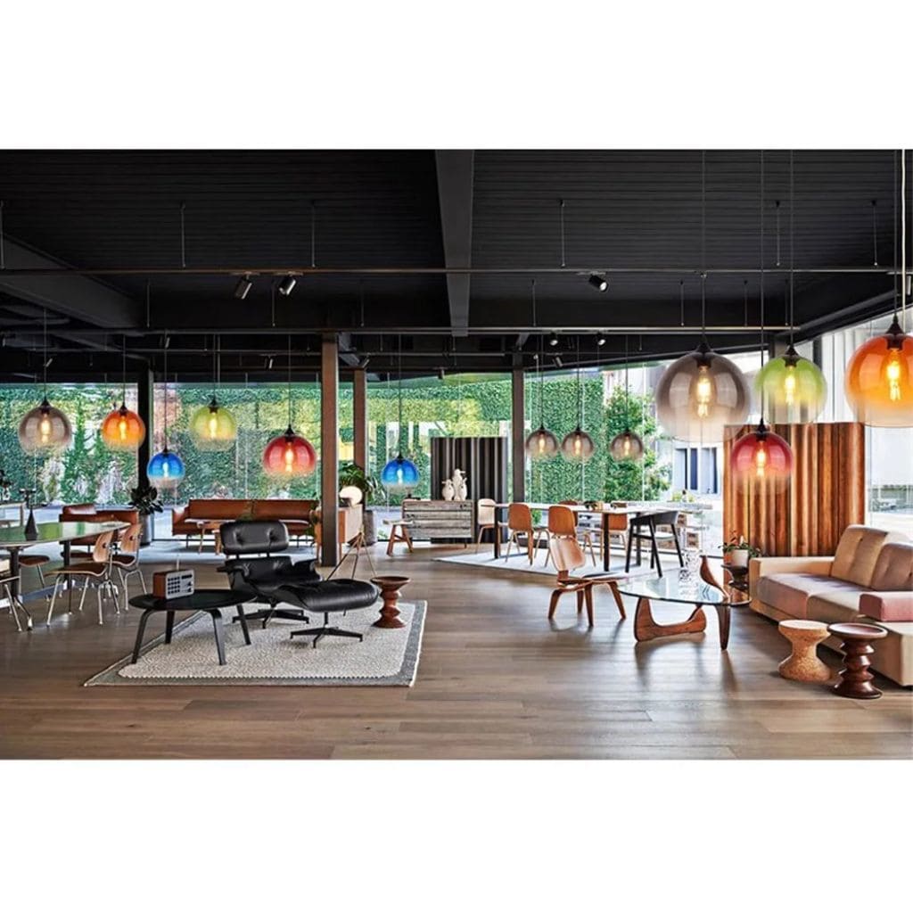 Modern glass hanging lights