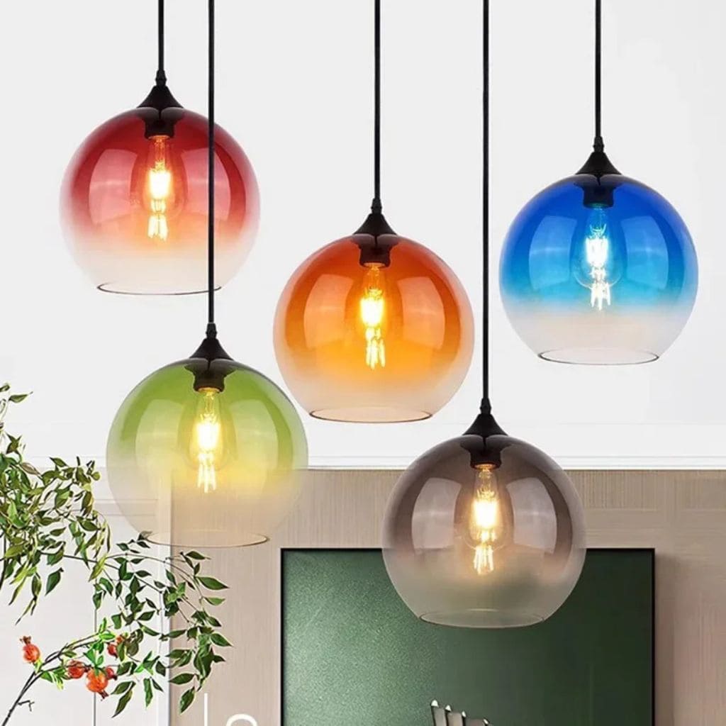 Modern glass hanging lights