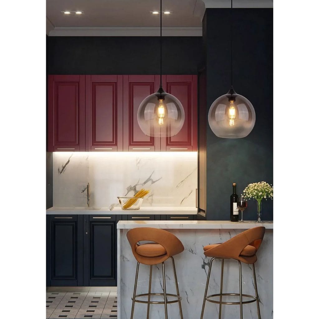 Modern glass hanging lights