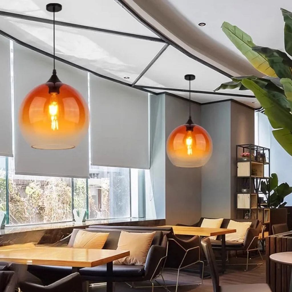 Modern glass hanging lights