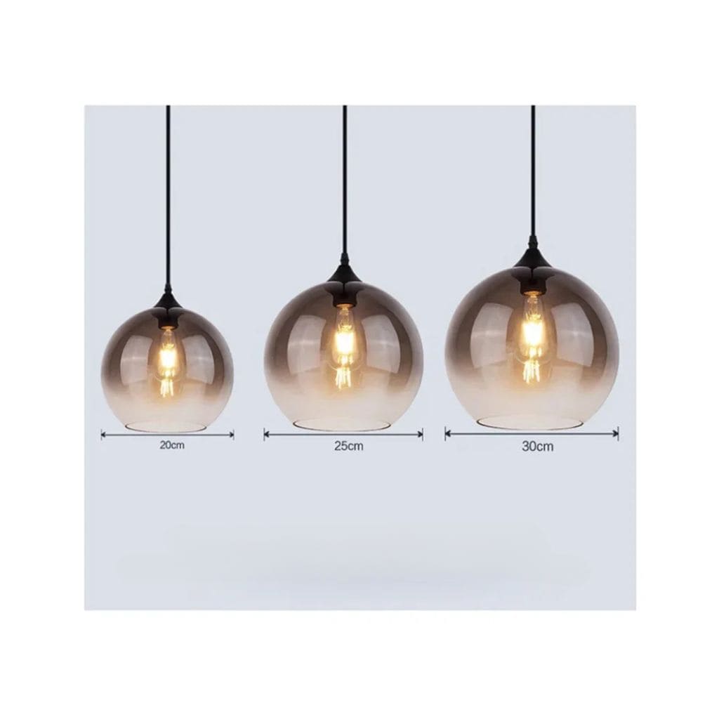 Modern glass hanging lights
