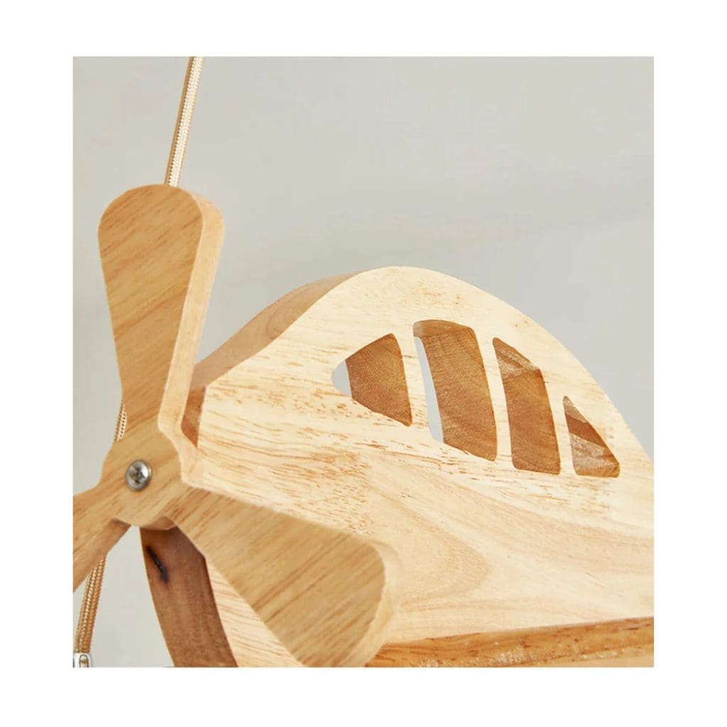Wooden aircraft chandelier for children