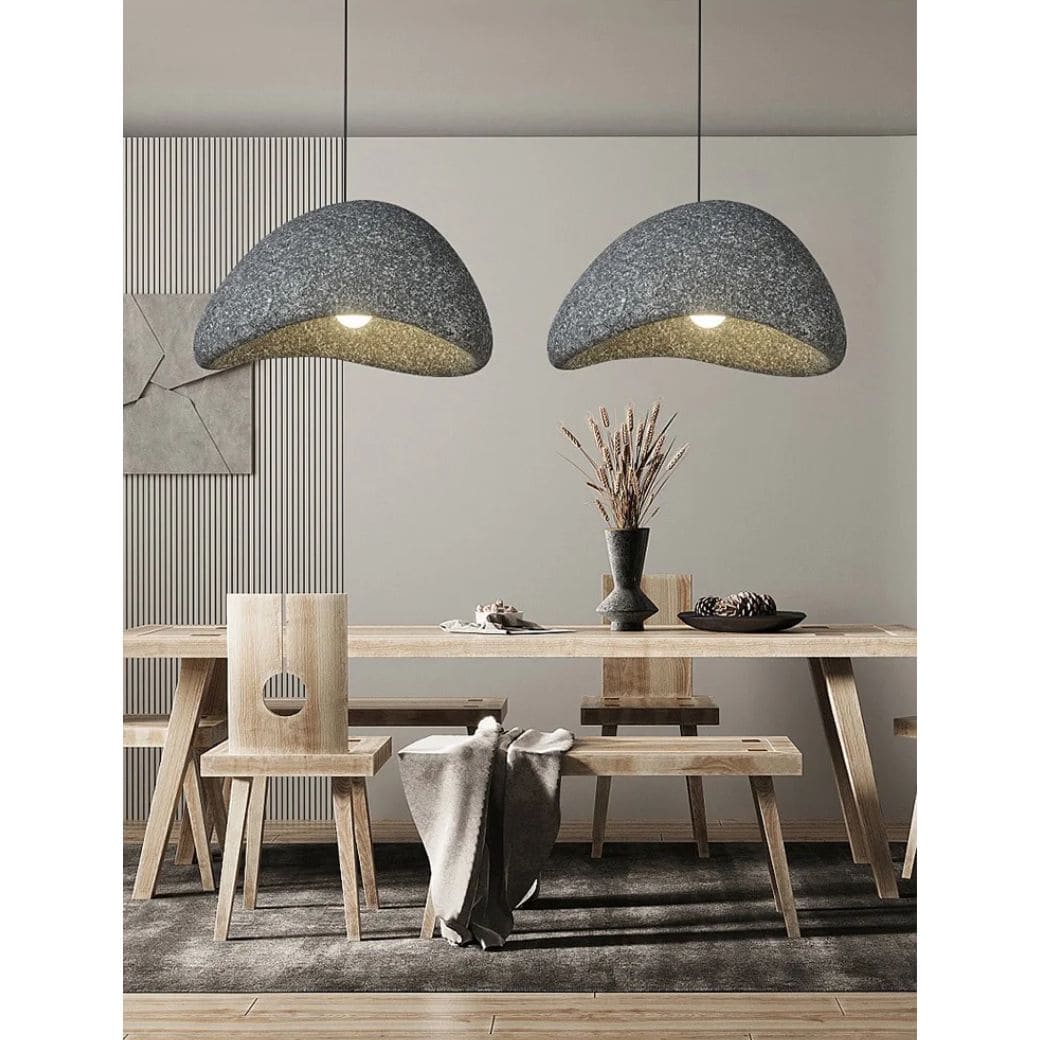 Japanese chandelier Wabi Sabi Modern and Minimalist granulated