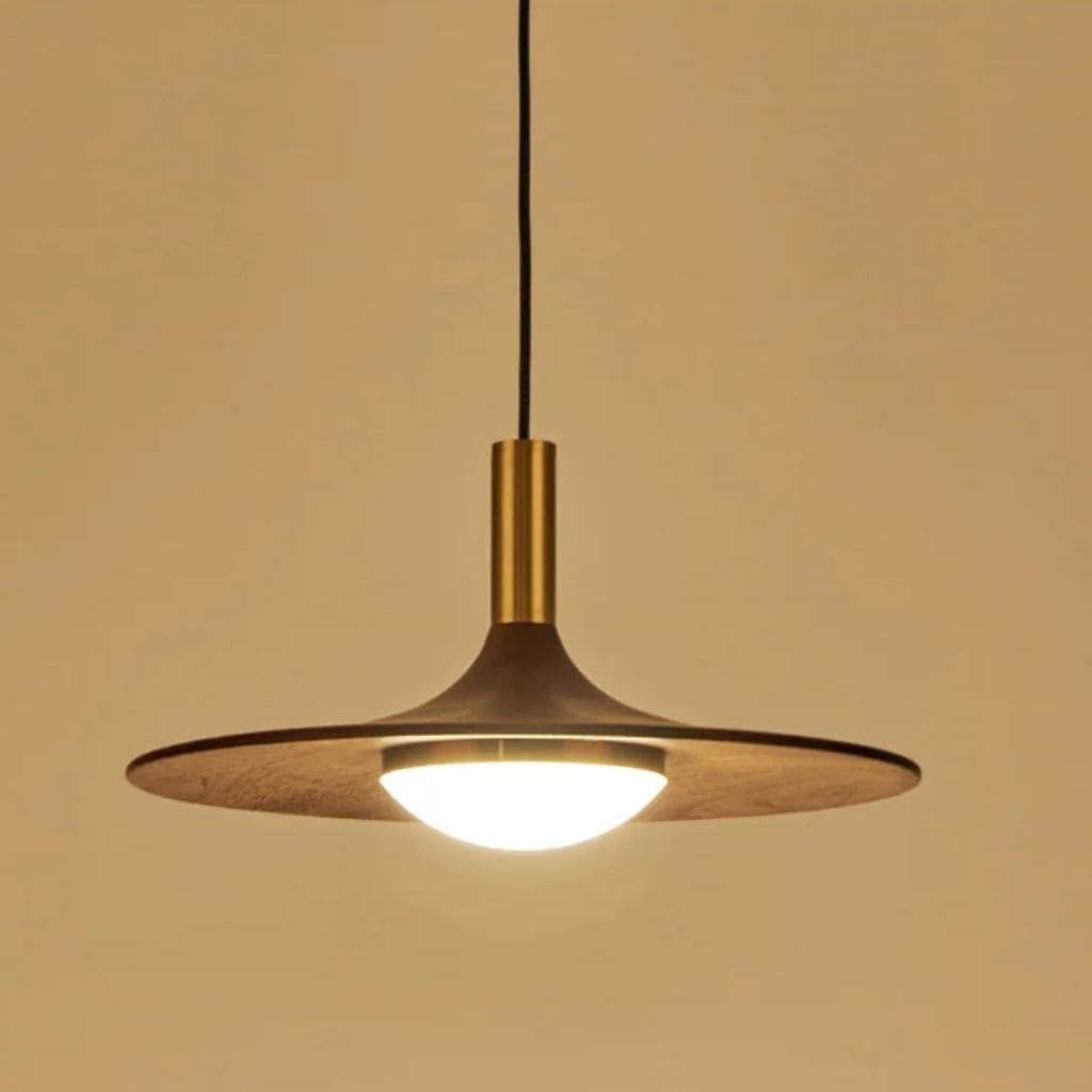 LED luster in Solid Wood of Noyer