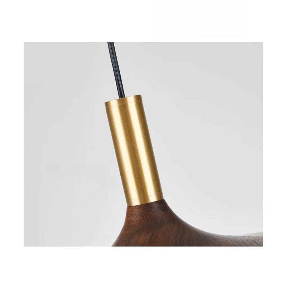 LED luster in Solid Wood of Noyer