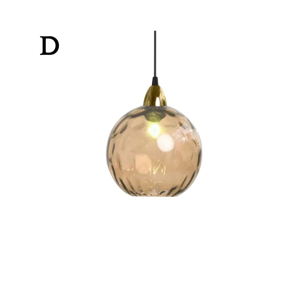 Modern chandelier with colored glass balls