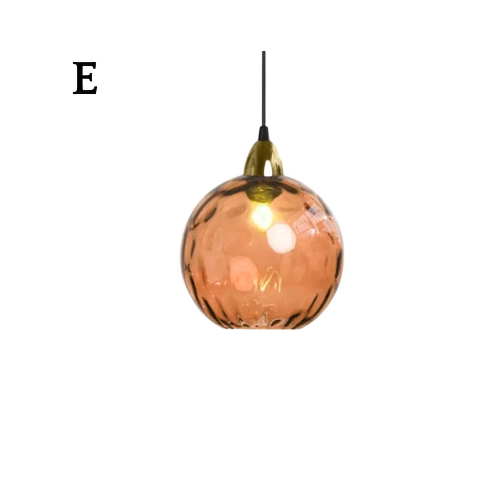 Modern chandelier with colored glass balls