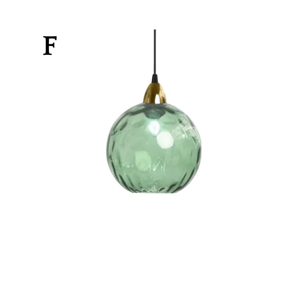 Modern chandelier with colored glass balls