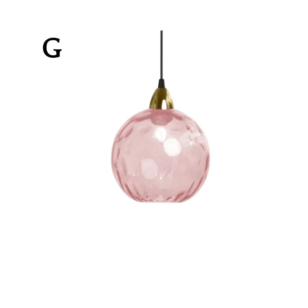 Modern chandelier with colored glass balls
