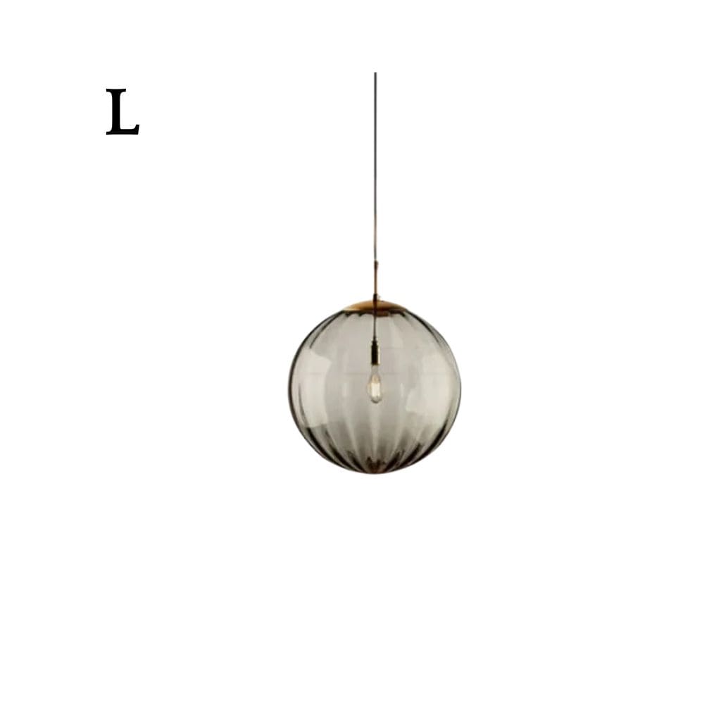 Modern chandelier with colored glass balls