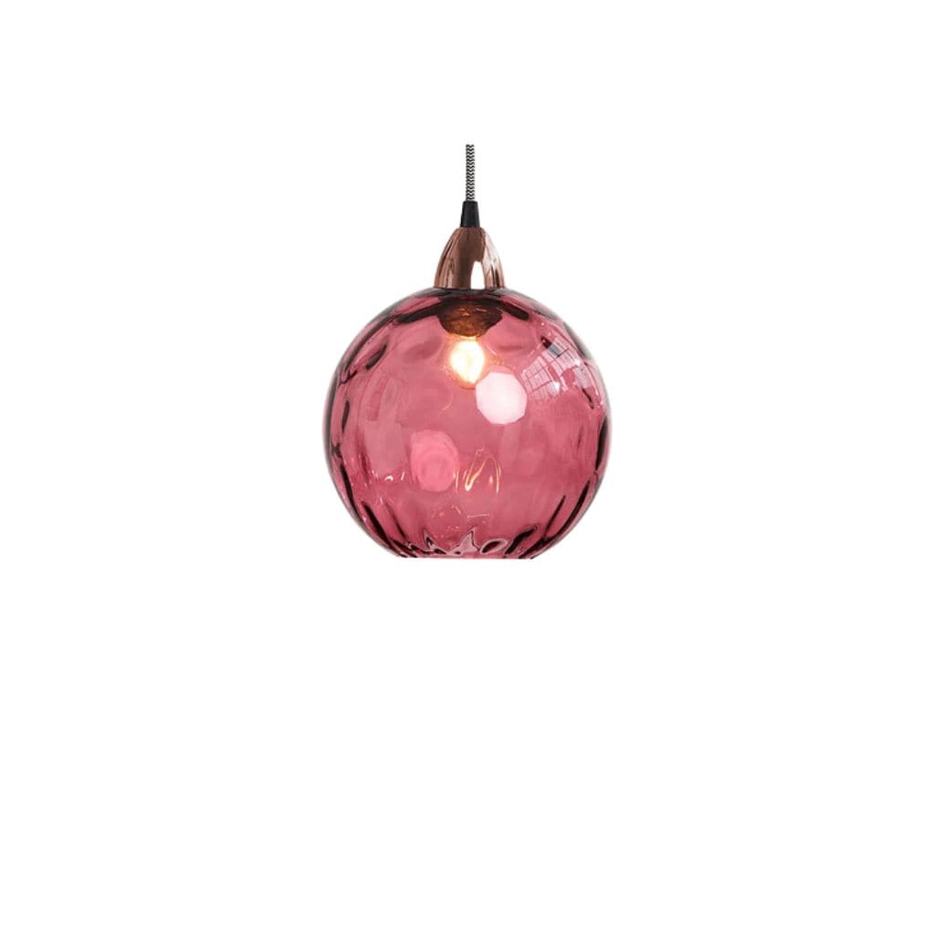 Modern chandelier with colored glass balls