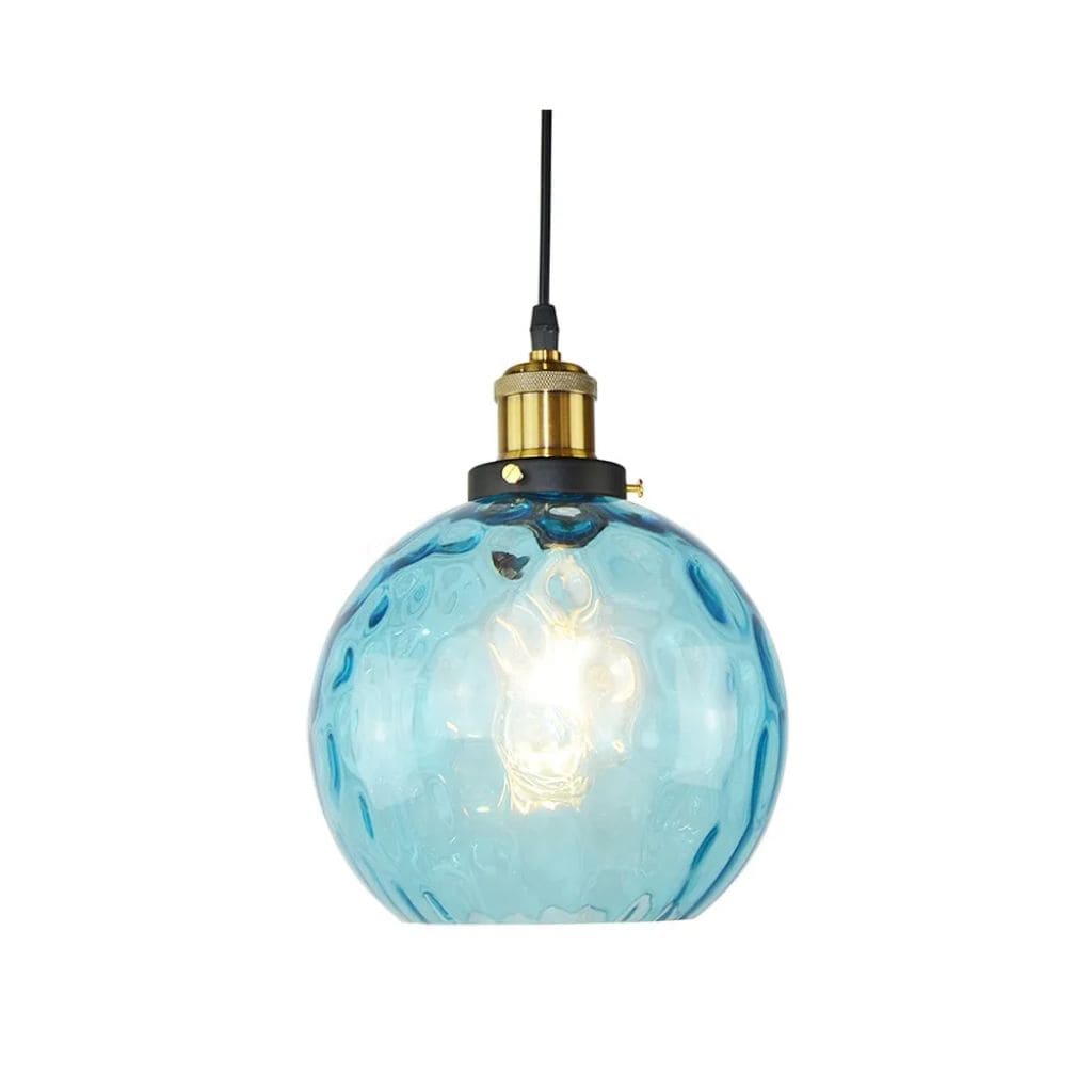 Nordic chandelier with blue glass balls