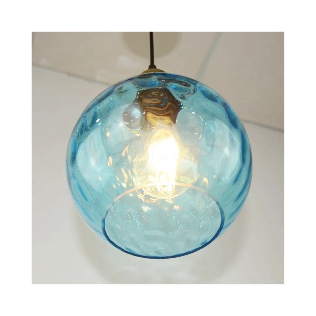 Nordic chandelier with blue glass balls