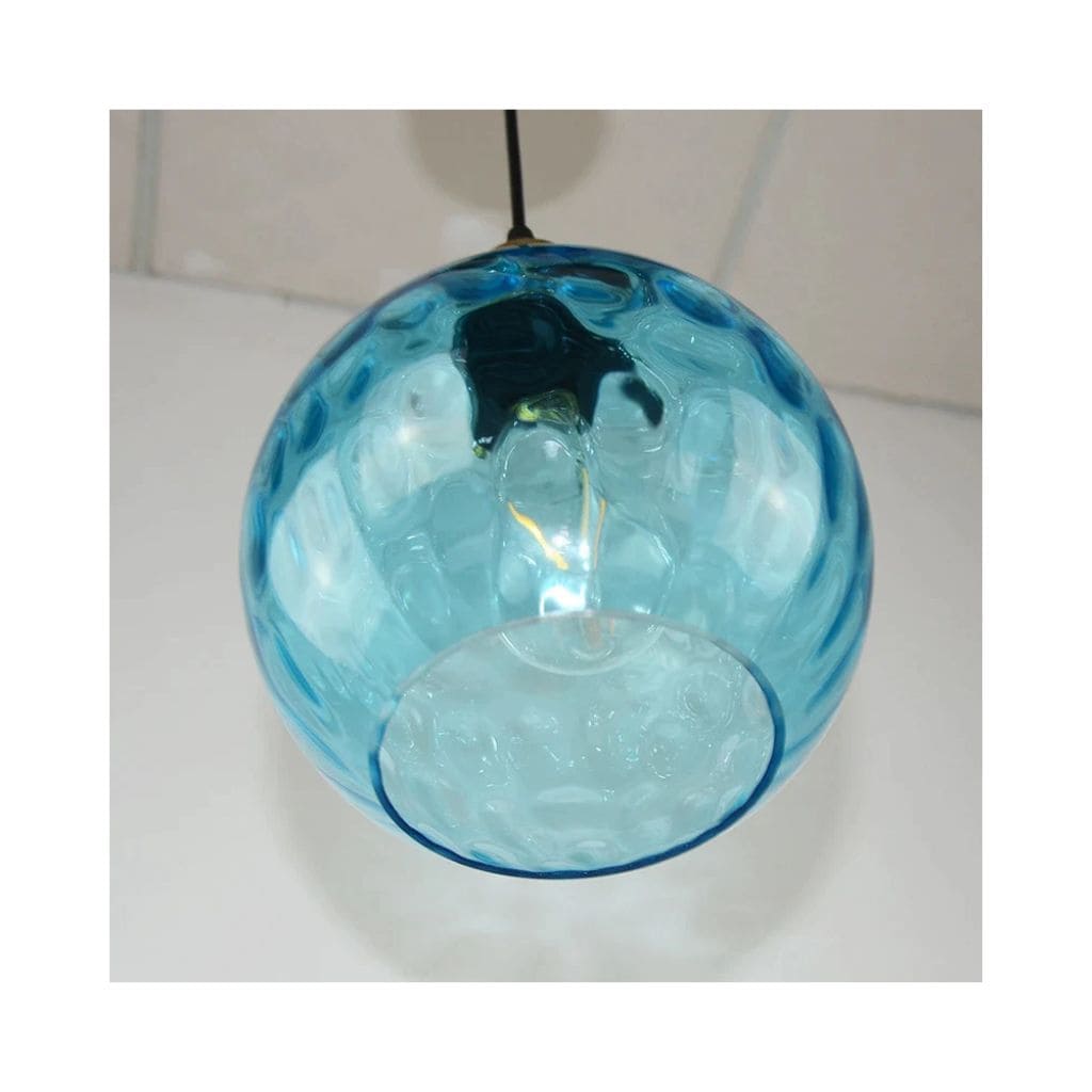 Nordic chandelier with blue glass balls