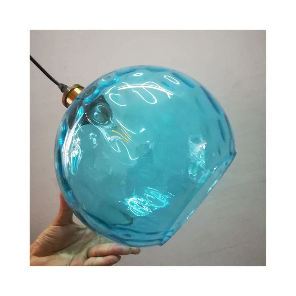 Nordic chandelier with blue glass balls