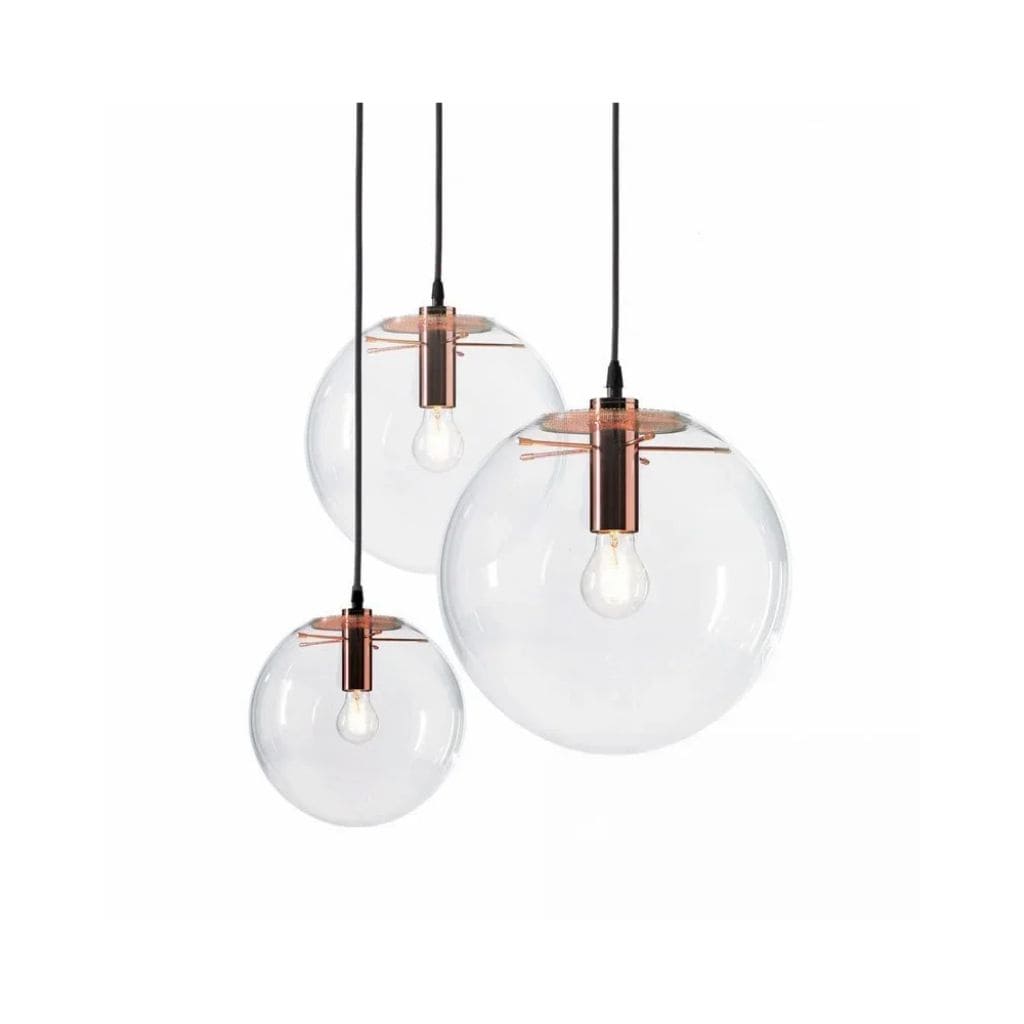 Glass ball chandelier