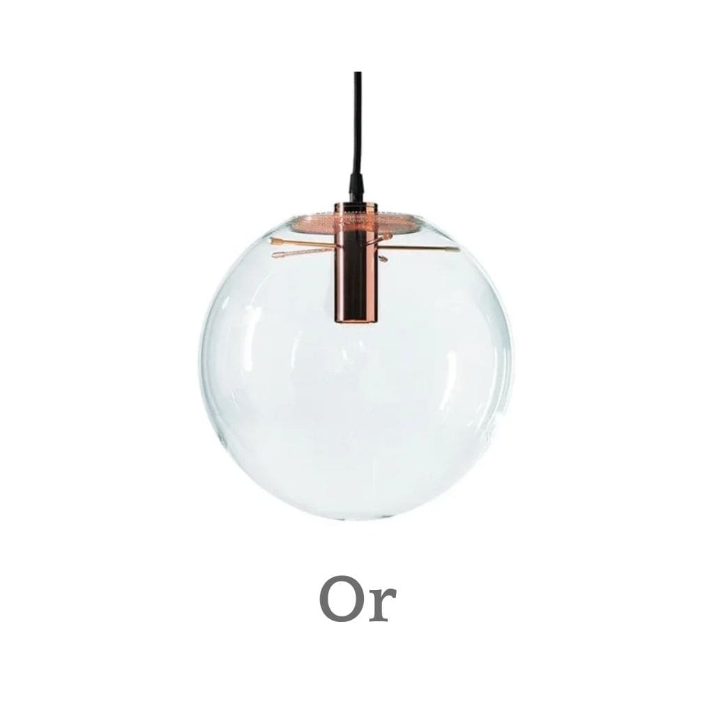 Glass ball chandelier