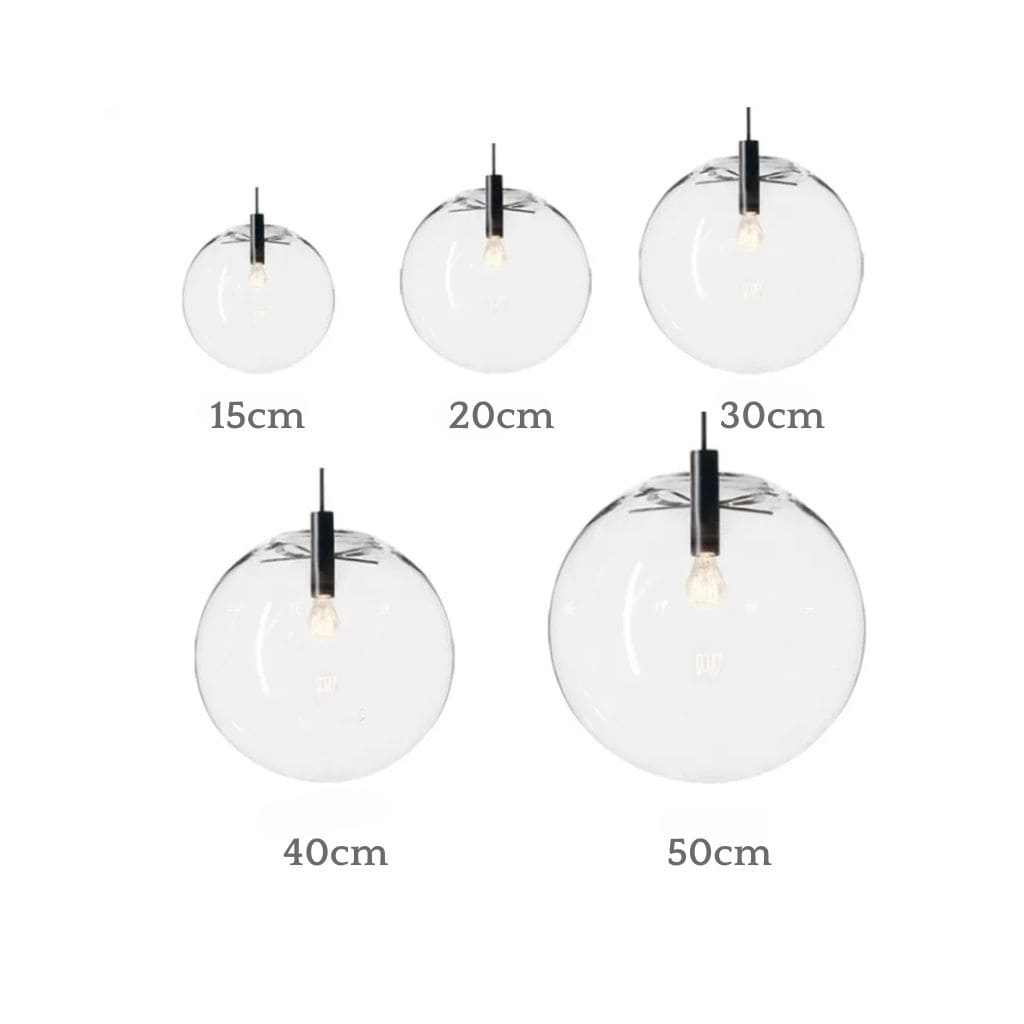 Glass ball chandelier